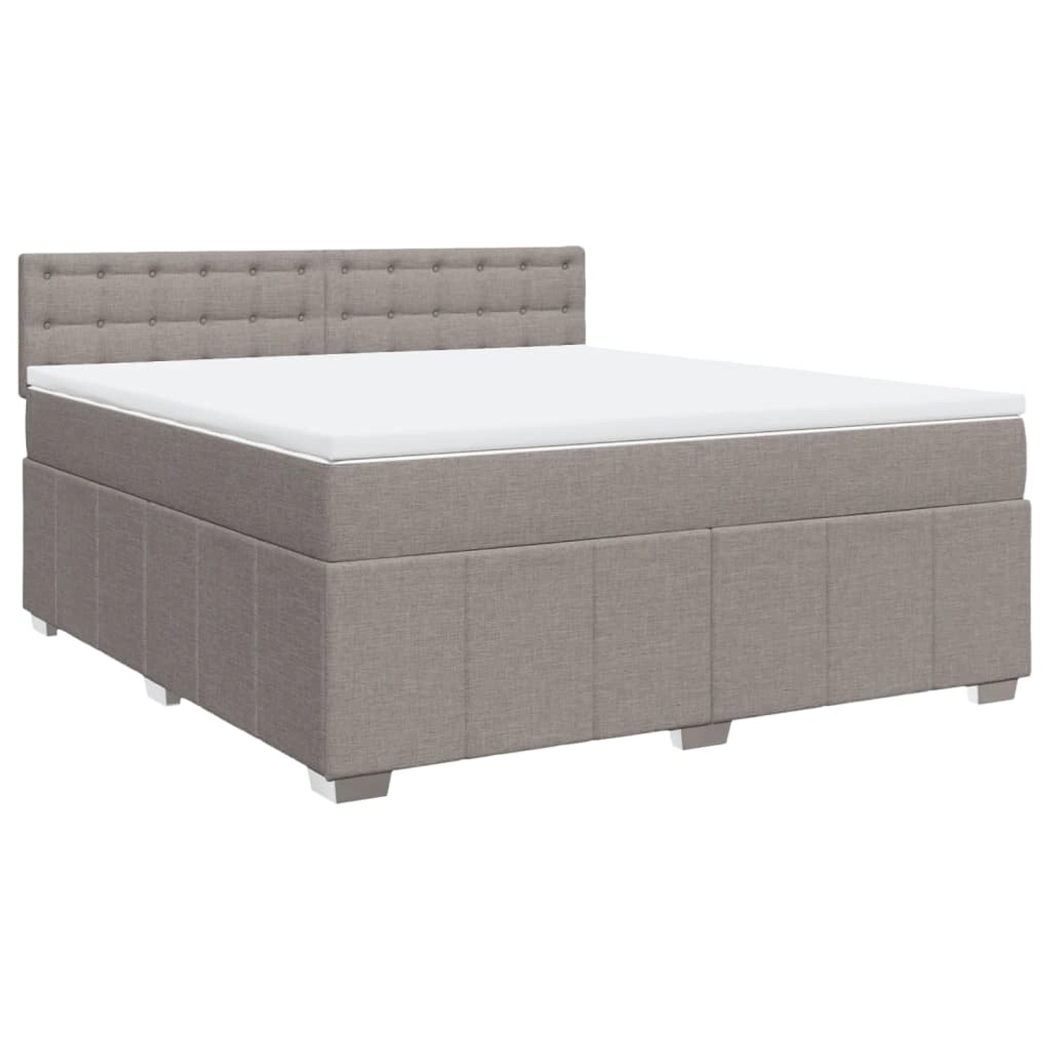vidaXL Boxspringbett mit Matratze Taupe 180x200 cm Stoff 3287165 günstig online kaufen