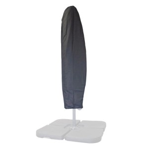 Dunkelgraue Svita Sonnenschirm-Schutzhülle aus Polyester für 3m Ampelschirm. Schützt vor Wetter und Schmutz.