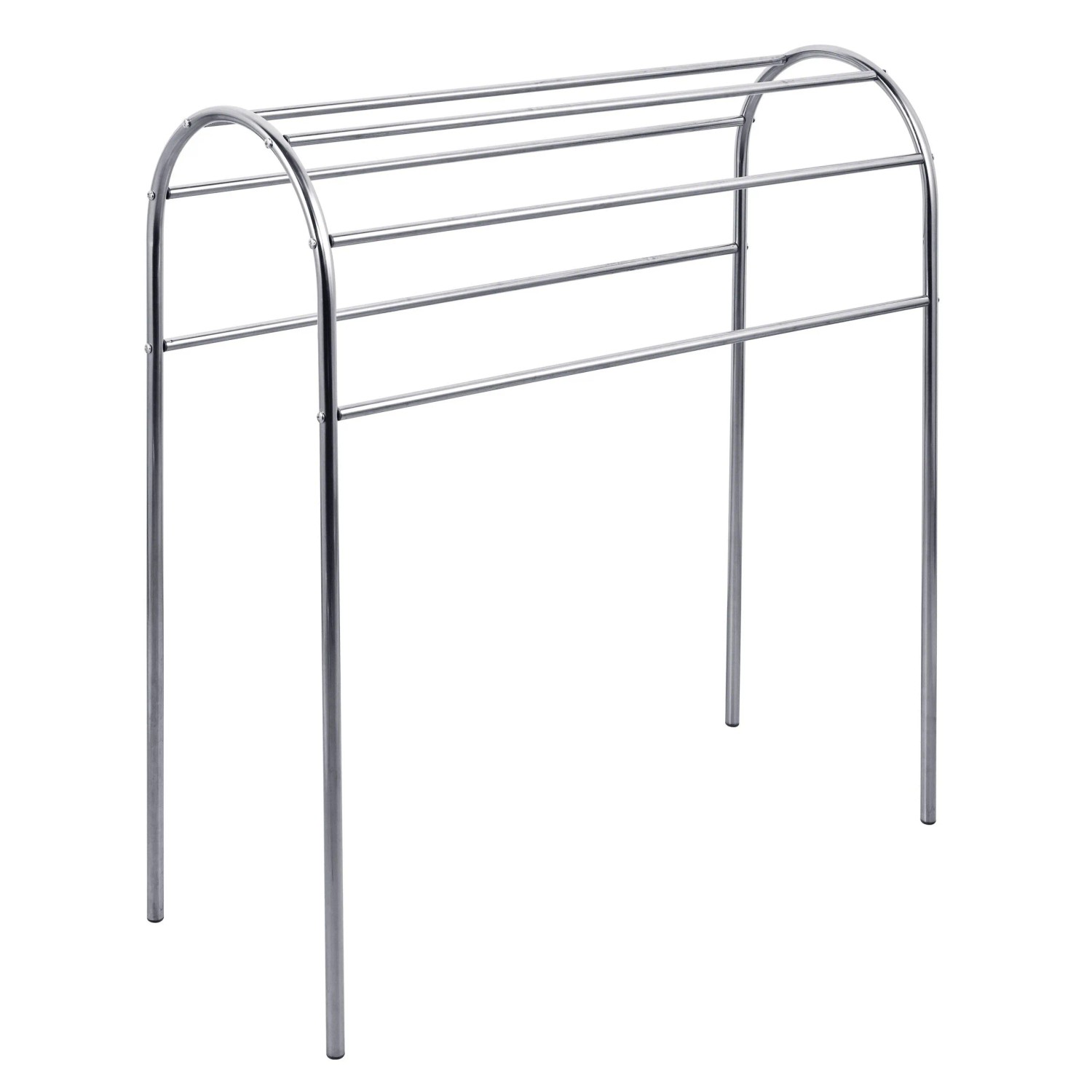Relaxdays Handtuchständer Edelstahl Silber Klappbar Rutschfest Korrosionsbeständig 81,6 cm x 29,5 cm x 78,2 cm 1,38 kg