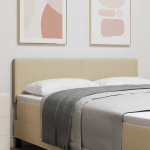 vidaXL LED Kopfteil mit LED-Lichtleisten Grau-Grün 144 cm Polyester 3338028