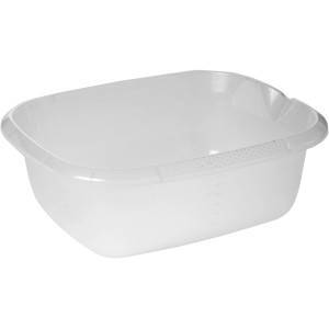 Transparente, eckige Schüssel Björk (38x32cm) mit Ausguss und Mess-Skala, idealer Küchenhelfer.