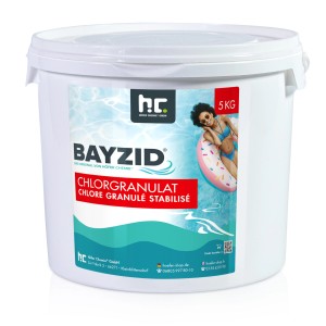 Eimer Bayzid Chlorgranulat 4 x 5kg für Pools zur schnellen Desinfektion.