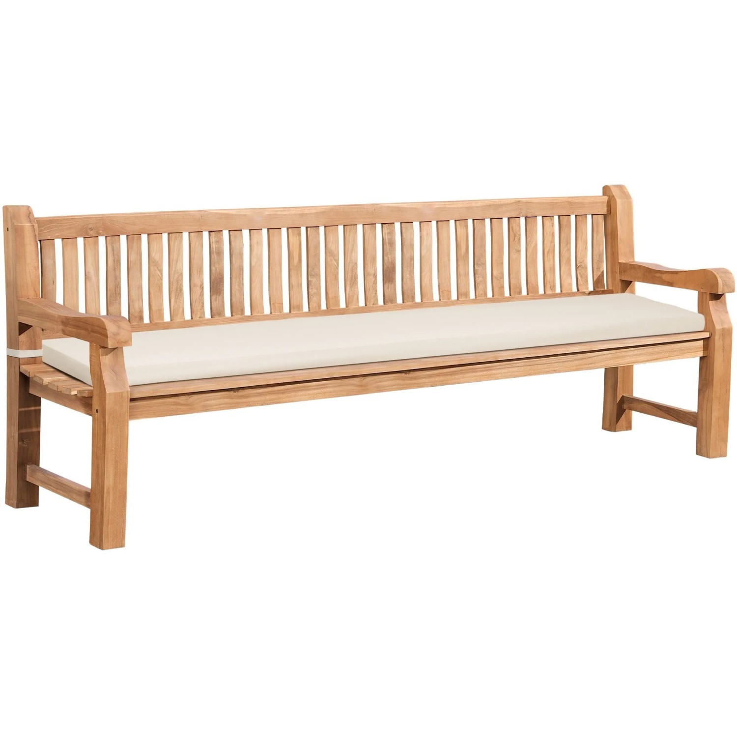 CLP Gartenbank Teakholz Daxon mit Sitzkissen creme/240 cm