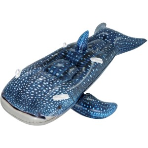 Bestway Schwimmtier Walhai, blau mit weißen Punkten, für 2 Kinder ab 3 Jahren.
