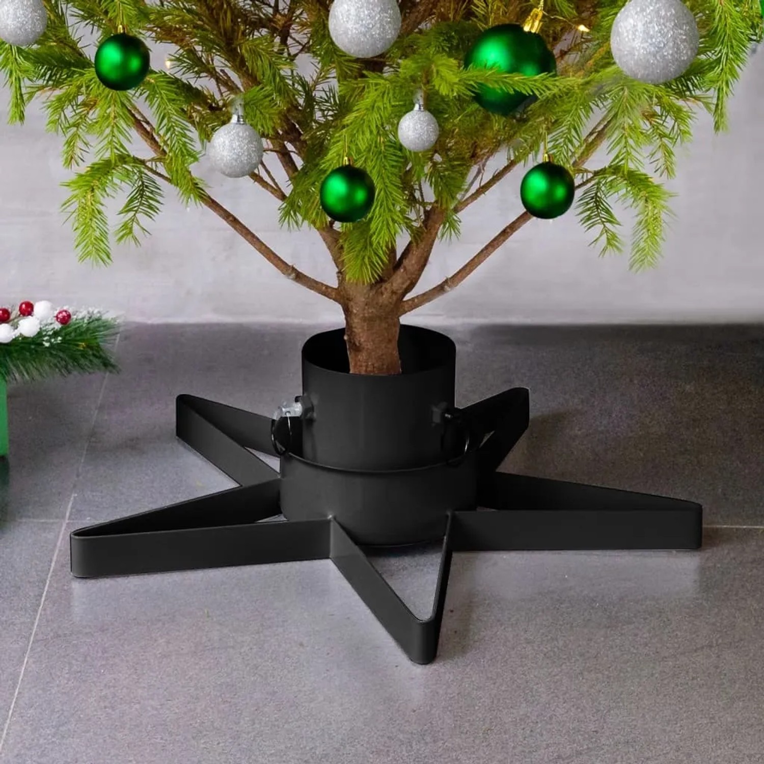 vidaXL Weihnachtsbaumständer Metall Schwarz 47 x 47 x 13,5 cm kaufen bei OBI