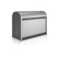 Biohort StoreMax 120 Gartenbox, dunkelgrau-metallic, mit Rollladen und Zylinderschloss.