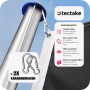 Tectake Aluminium Fahnenmast mit Deutschlandflagge, Details wie Karabinerhaken und wetterfestes Material.
