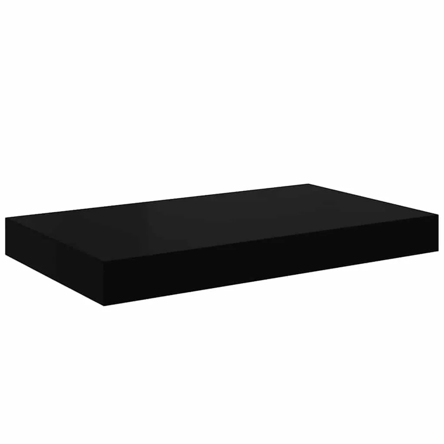 vidaXL Schweberegal Hochglanz-Schwarz 40x23x3,8 cm MDF 323763