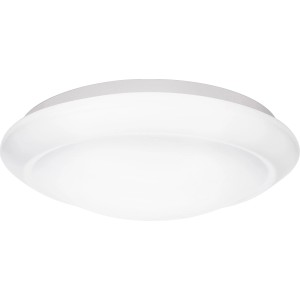 Weiße, runde Philips myLiving LED-Deckenleuchte Cinnabar, 32 cm Durchmesser.
