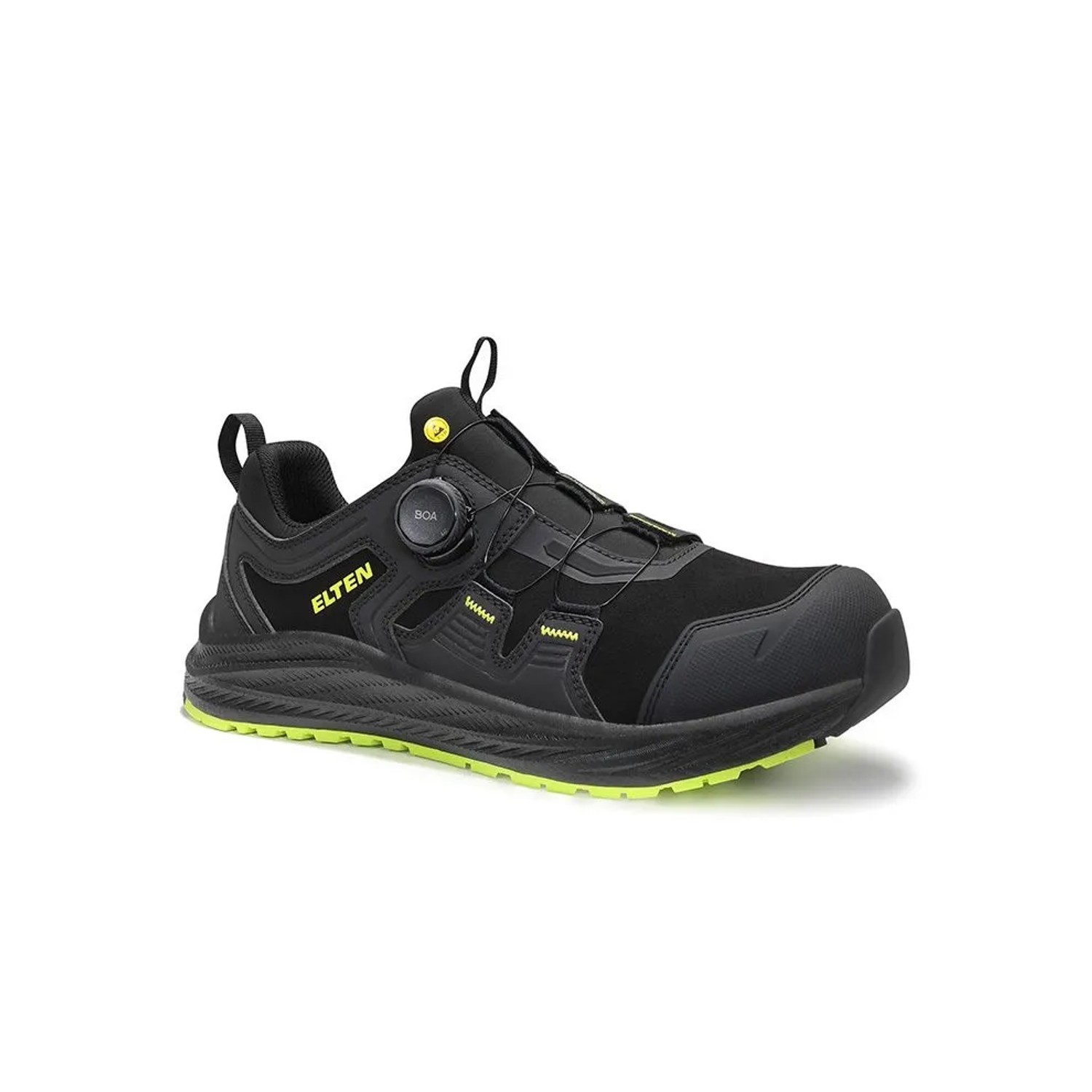 ELTEN Sicherheitshalbschuh IVAR XXNF BOA BLACK LIME Low ESD S3S Größe 43