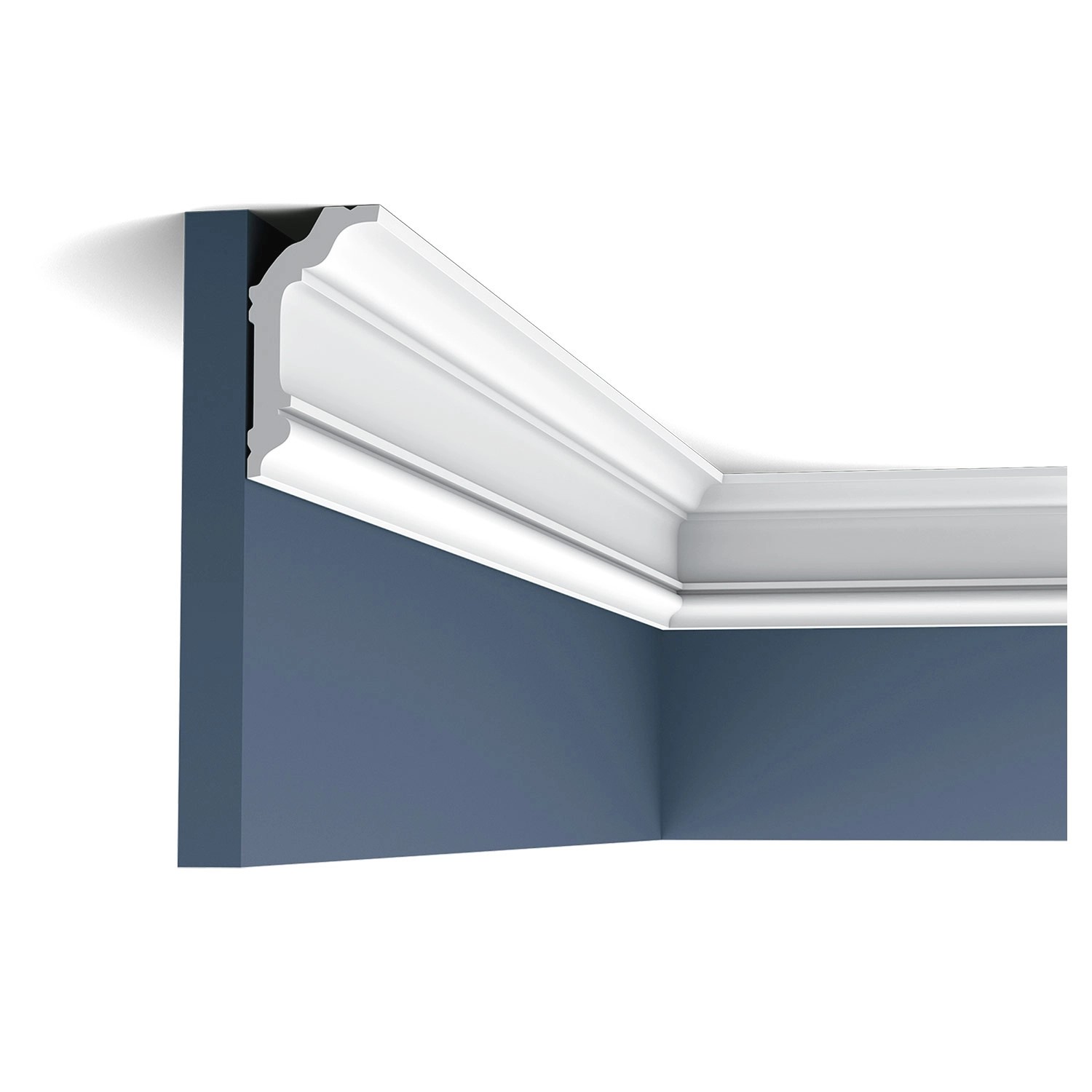 ORAC DECOR CX176 AXXENT Eckleiste Stuckleiste Zierleiste 2 m 200 cm x 8 cm x 4 cm Weiß