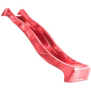 Rote T & J Wellenrutsche aus Kunststoff, 290 cm lang, für Gartenspielgeräte.
