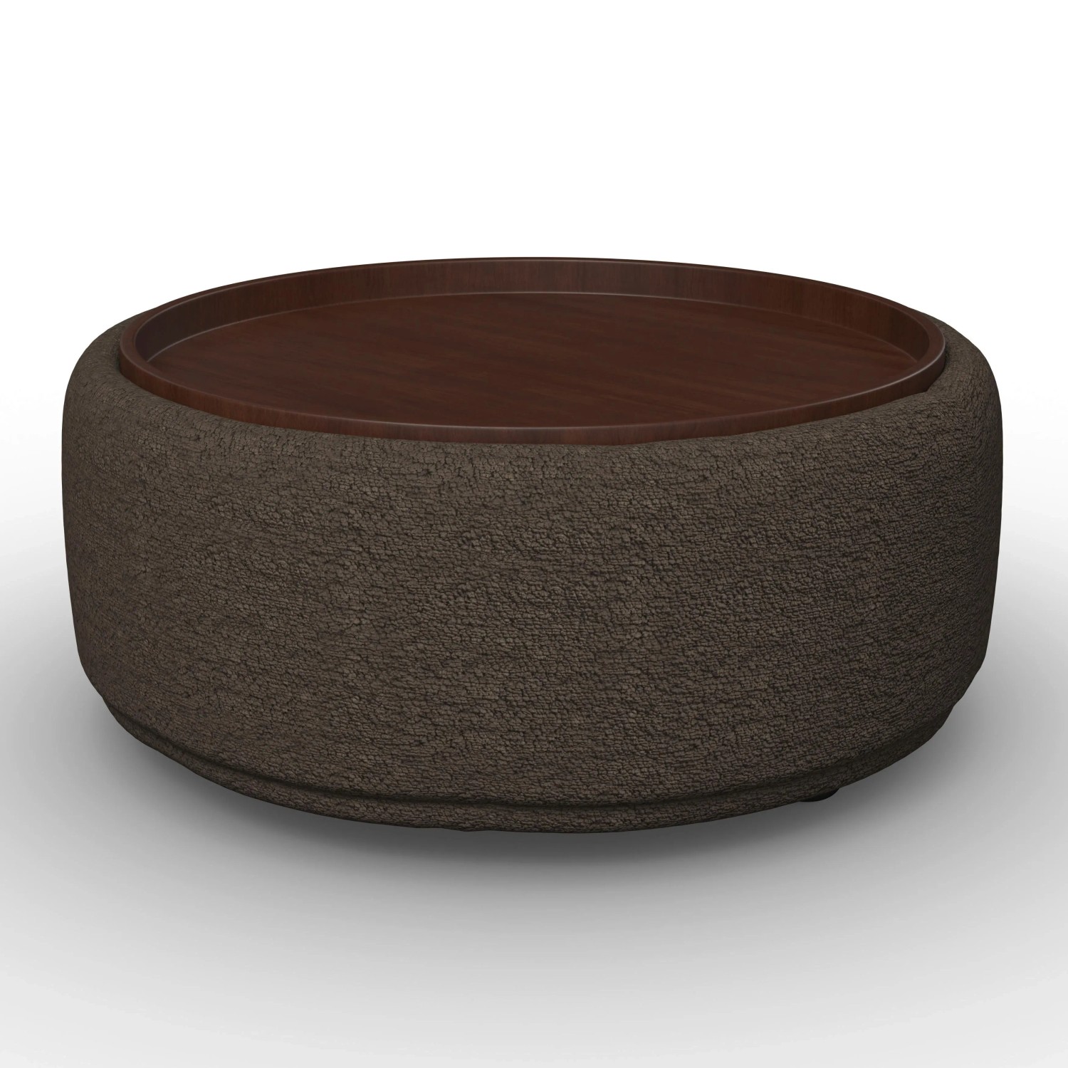 Bessagi Home Couchtisch Kira Chenille Braun / Walnuss