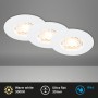 3er Set Briloner LED Einbaustrahler für Bad, IP44, warmweißes Licht.