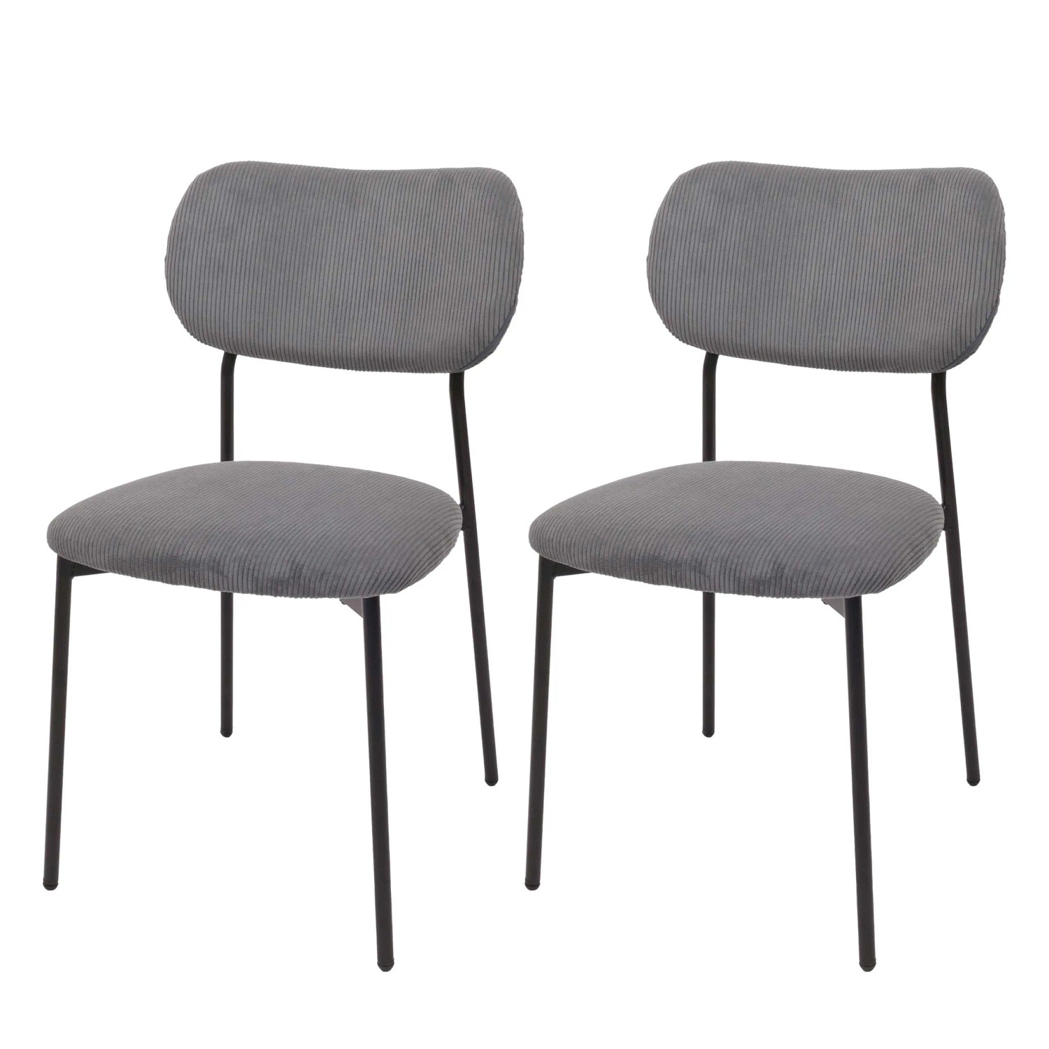 MCW Esszimmerstuhl O26 2er-Set Dunkelgrau günstig online kaufen