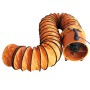Oranger MAXBLAST Industrieventilator 300mm mit 6m Kanal für Luftzufuhr und Staubentfernung.