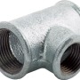 T-Stück aus Temperguss, 24,1/18,6 mm, für Wasser- und Heizungsinstallationen.