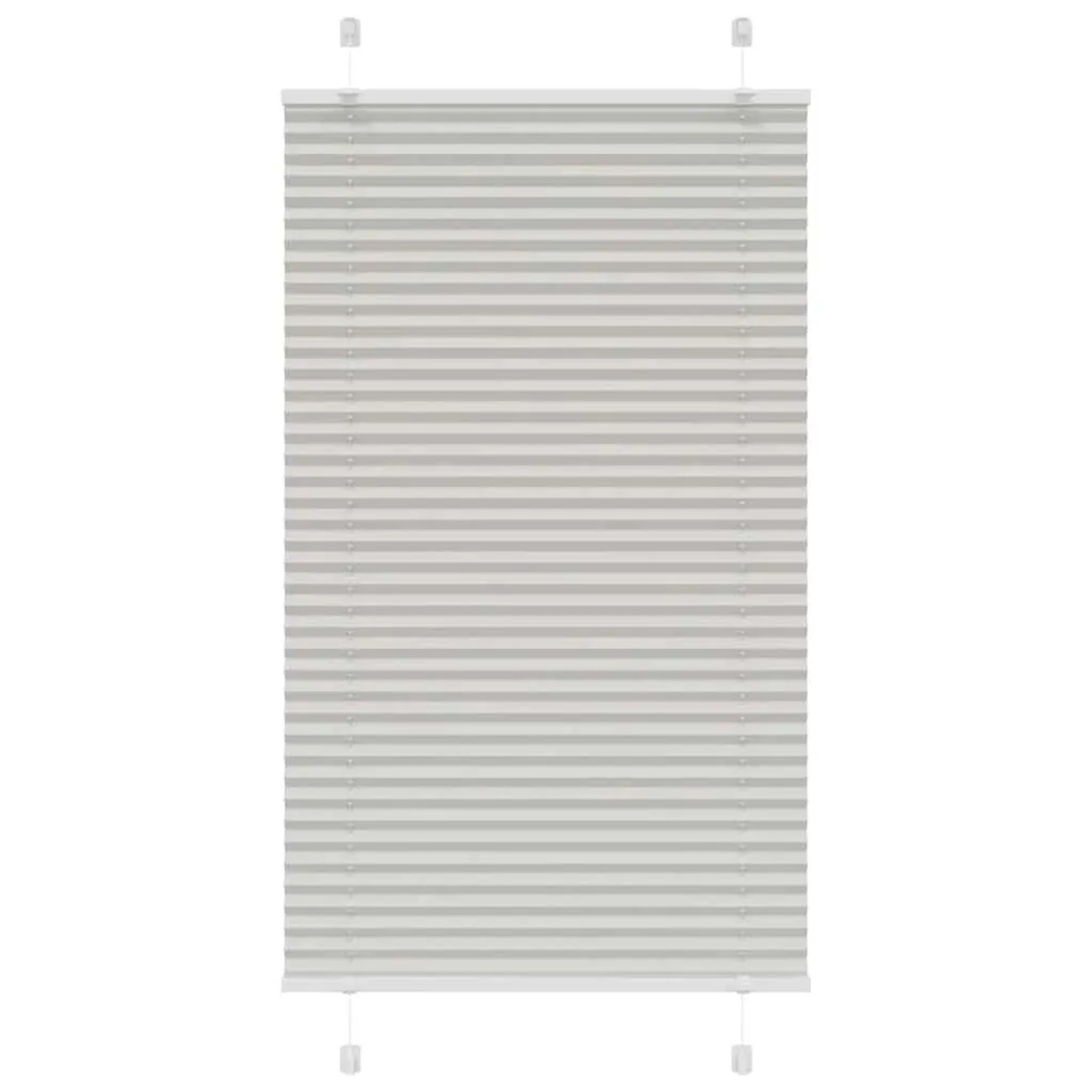 vidaXL Plissee Hellgrau 80x100 cm Stoffbreite 79,4 cm Polyester 4015326 günstig online kaufen