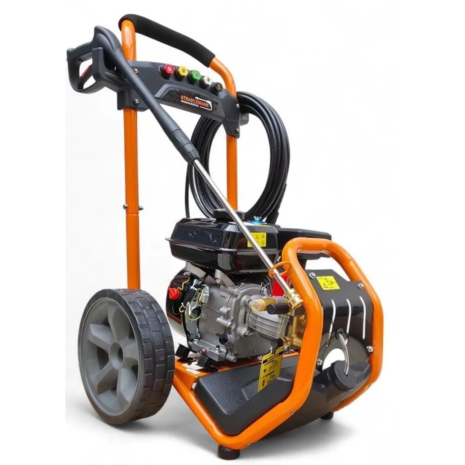 Strahlemann Reinigungsgeräte Benzin Hochdruckreiniger mit Messingpumpenkopf 7 PS Druck 207Bar Max. Fördermenge 540,/h für Terrasse, Auto und Garten