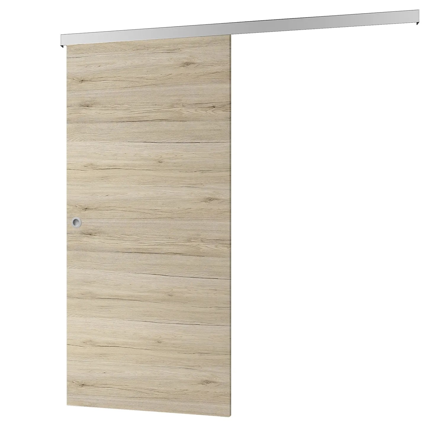 inova Holzschiebetür Eiche San Remo 880 x 2035 mm Komplettset mit Griffmuschel inkl. 2Seitiger Softclose