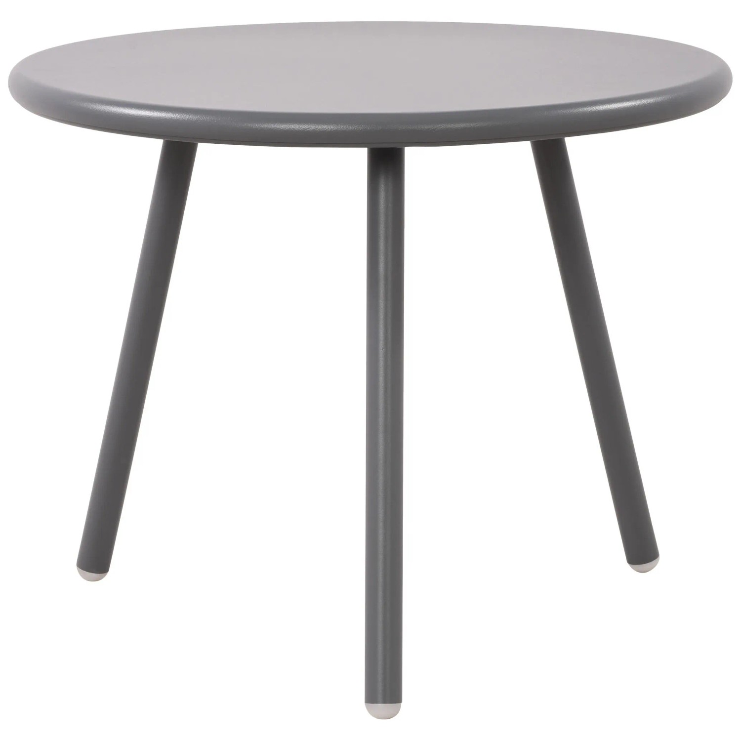DELUKE Couchtisch CAKOT Kunststoff Dunkelgrau 50x50x40cm Sofatisch Rund Beistelltisch Wohnzimmertisch Klein