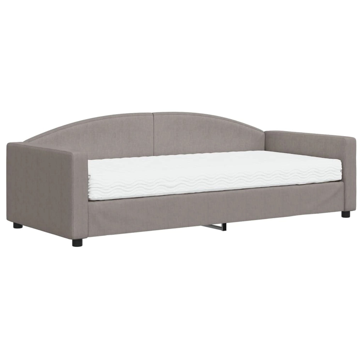 vidaXL Tagesbett mit Matratze Taupe 90x200 cm Stoff1843248