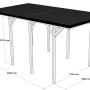 Holzbrüder Camping-Carport Ralf, 400x800 cm, mit schwarzem Blechdach. Ideal für Wohnmobile.