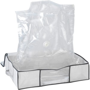 Wenko Vakuum Soft Box M, weiße Textilbox mit Vakuum-Tasche für platzsparende Aufbewahrung.
