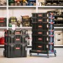 PROREGAL QBRICK Transportroller Two mit Werkzeugkoffern, schwarz, Traglast 100kg.