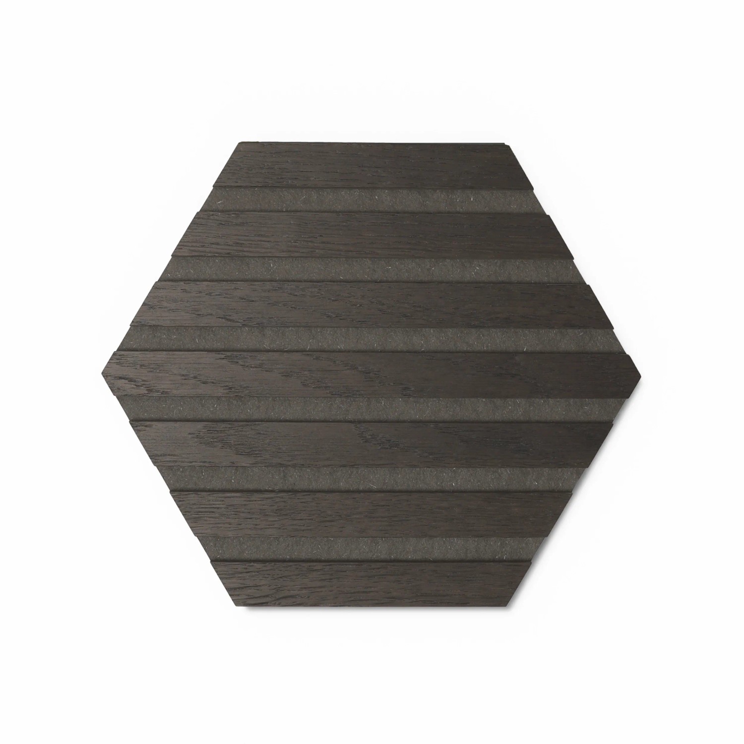 Designpaneele Hexagon Geräucherte Eiche MDF Schwarz 26,7 cm x 30,8 cm 3 Stück