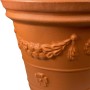 Mein-Pflanztopf Rom, terrakottafarbener Pflanztopf aus Kunststoff, Ø 55cm, mit mediterranem Dekor.