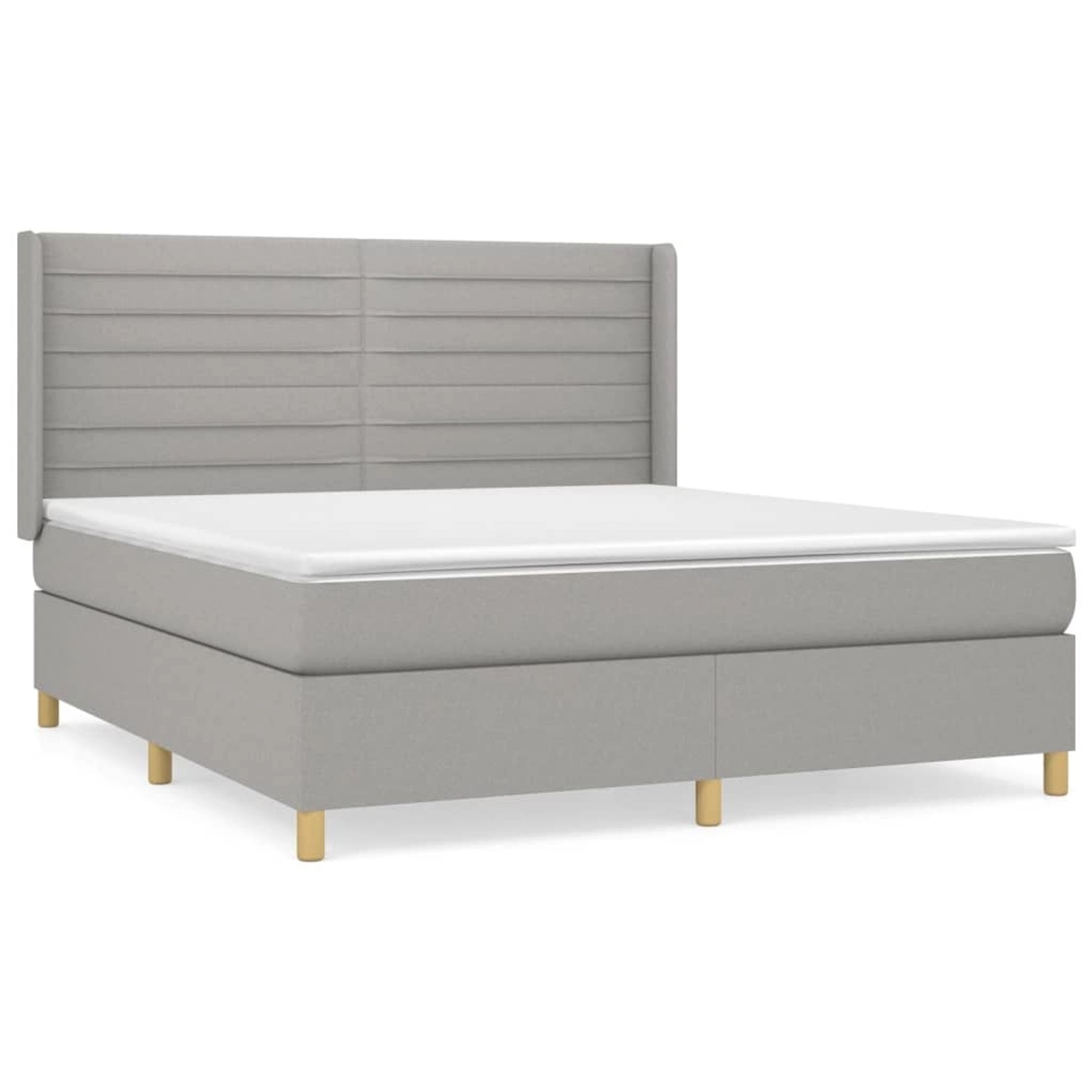 vidaXL Boxspringbett mit Matratze Hellgrau 180x200 cm Stoff1378082 günstig online kaufen