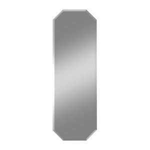 Hochformatiger Kristall Facettenspiegel Suma, 30x90 cm, mit F-Kante für Bad oder WC.