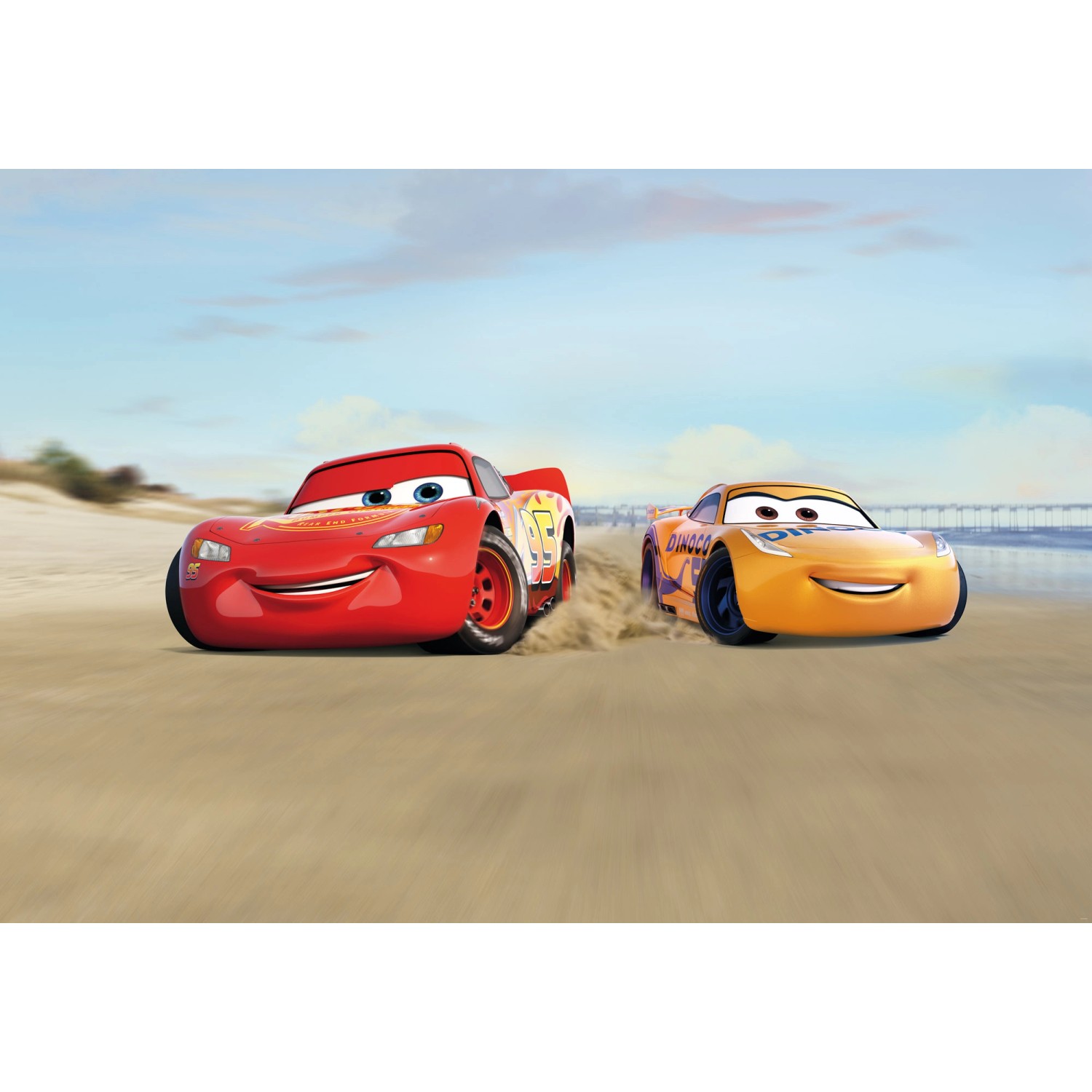 Komar Fototapete Cars Beach Race  368 x 254 cm