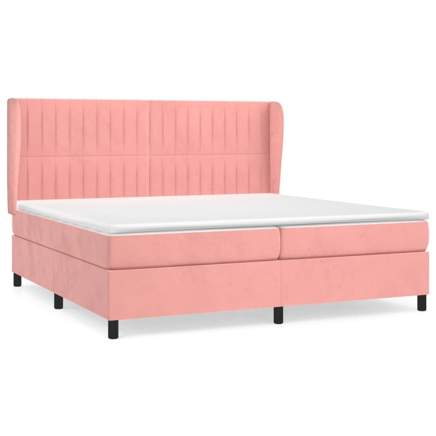 vidaXL Boxspringbett mit Matratze Rosa 200x200 cm Samt1469379 günstig online kaufen