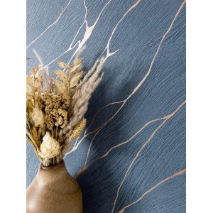 Newroom Vliestapete Priamo Blau Marmor Modern Strukturiert FSC®