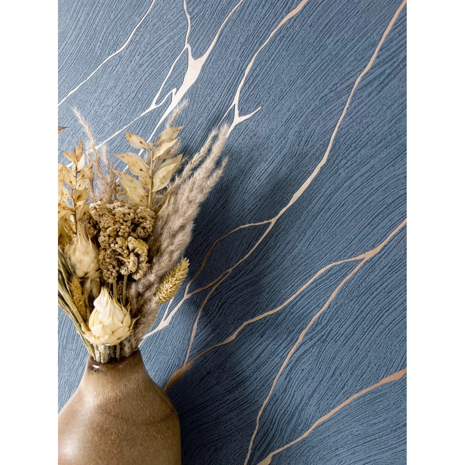 Newroom Vliestapete Priamo Blau Marmor Modern Strukturiert FSC®_2