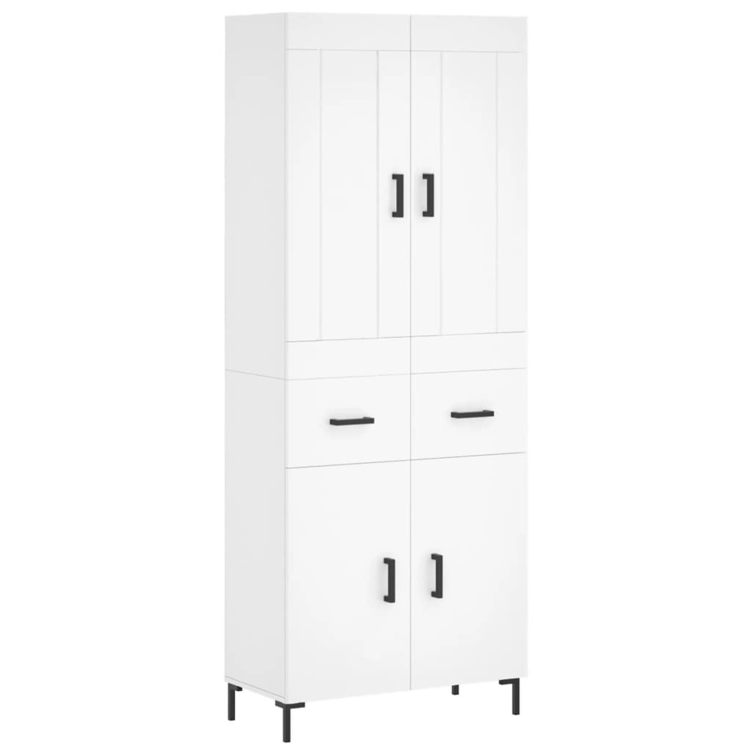vidaXL Highboard Weiß 69,5x34x180 cm Holzwerkstoff 3199873 günstig online kaufen