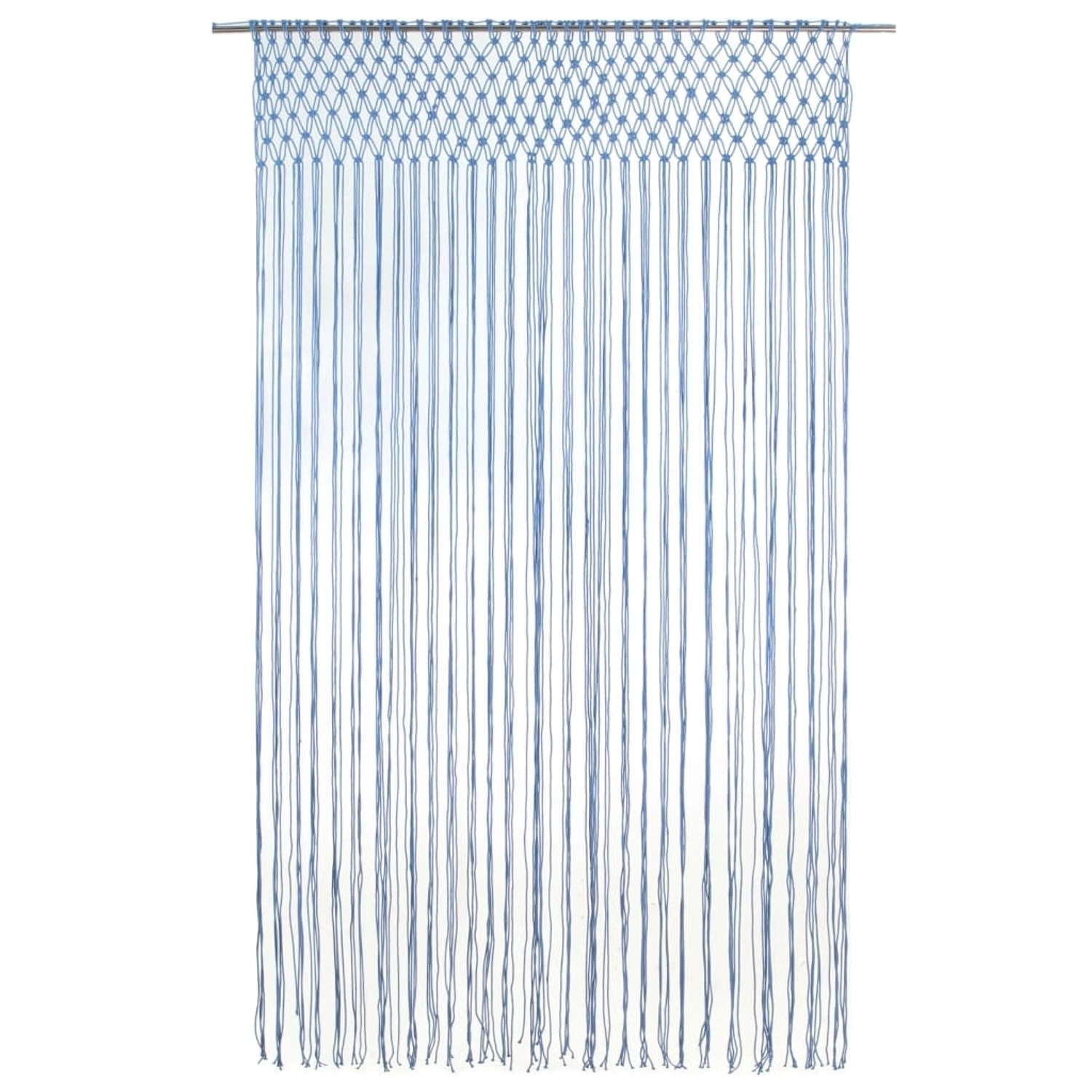 vidaXL Makramee Vorhang Blau 140x240 cm Baumwolle Modell 3 günstig online kaufen