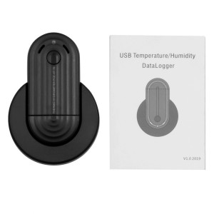PCE Instruments Datenlogger HT 70 zur Temperatur- und Feuchtigkeitsmessung mit Wandhalterung.