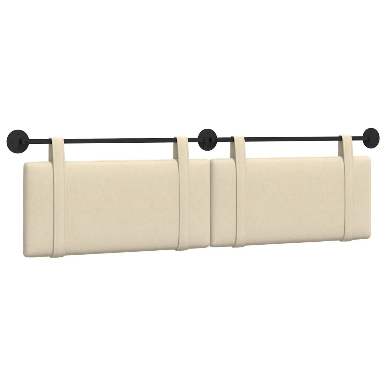 vidaXL Hängevorderseite Wandmontiert Uni Creme 170 x 55 x 5 cm Stoff 42031473
