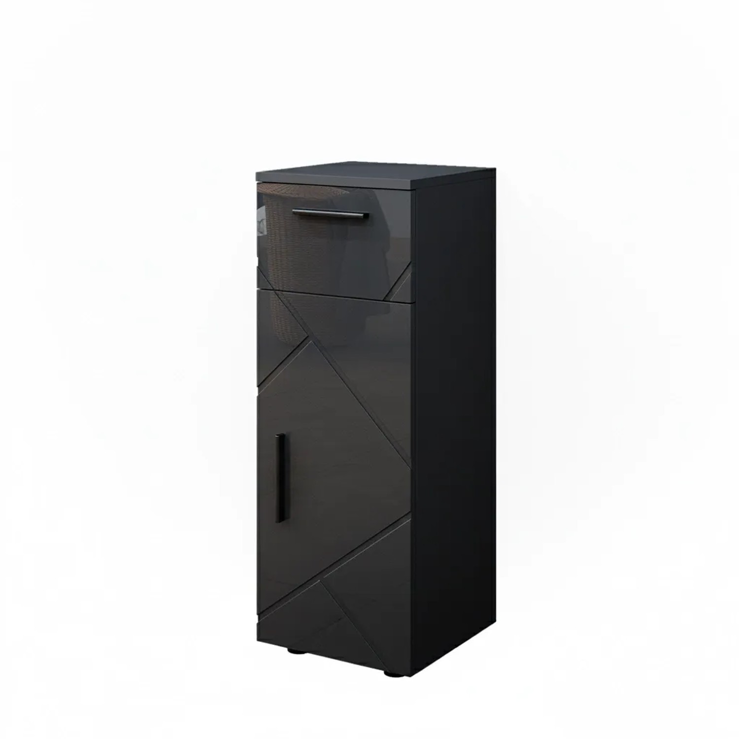 Vicco Midischrank Irma Anthrazit Hochglanz 30 x 81