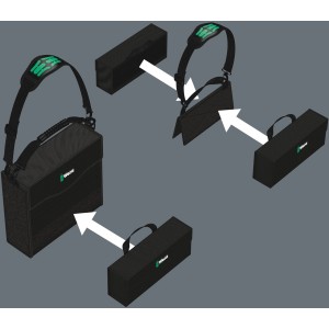 Wera Werkzeug-Box 2go 3, modulares System zum Andocken weiterer Boxen und Taschen.