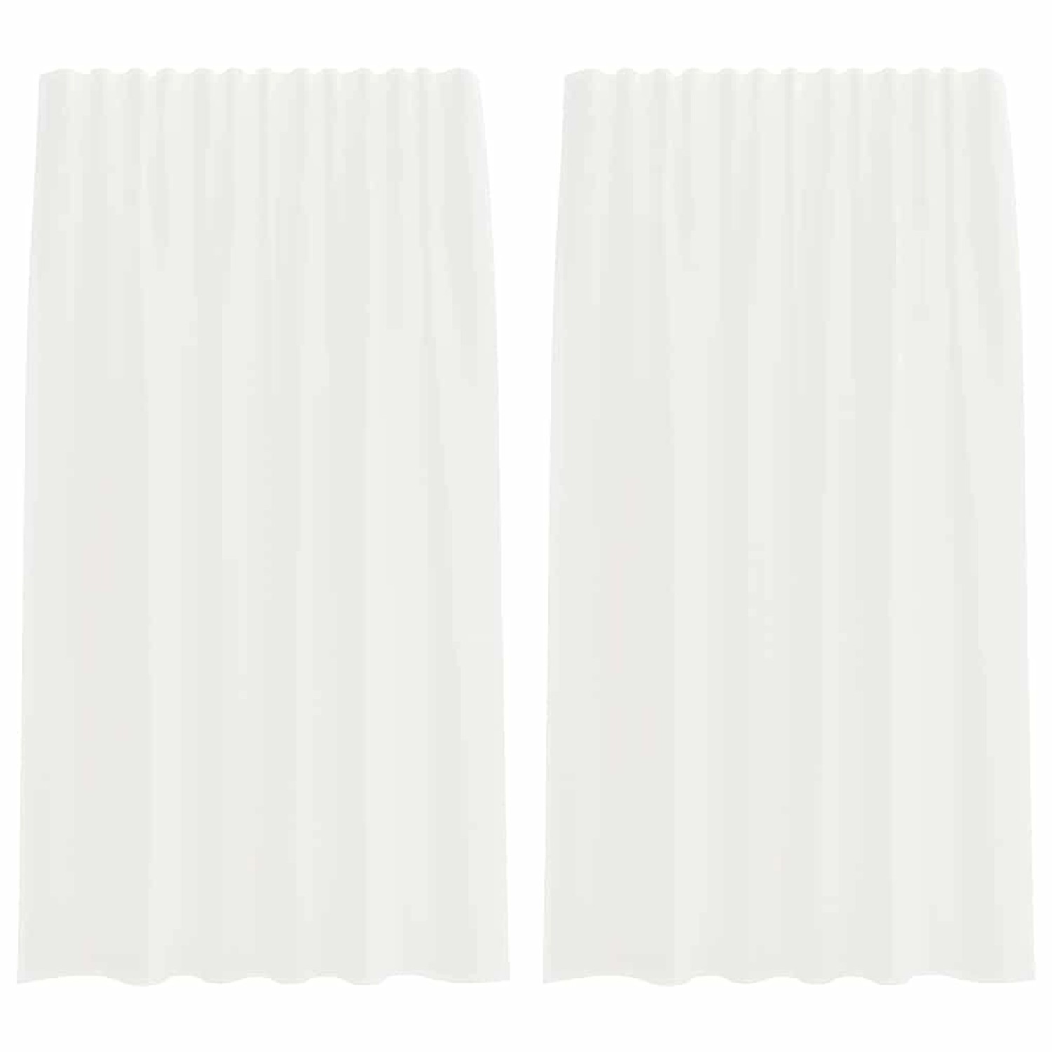 vidaXL Voile Vorhänge mit Stangentaschen 2 Stk Weiß 4102242 günstig online kaufen