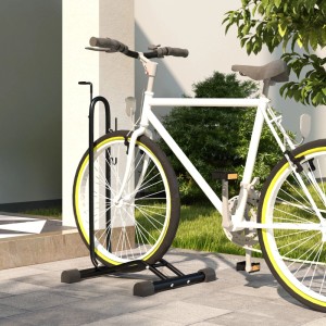 SPORTNOW Fahrradständer Vertikaler und Horizontaler 45x44x118cm Metall Schwarz