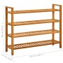 vidaXL Schuhregal mit 4 Etagen 100x27x80 cm Massivholz Eiche 331750_6