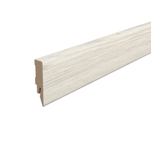 Egger Sockelleiste L582 Kubisch, 6 cm, Dekor Eiche Weiß, für Fußboden