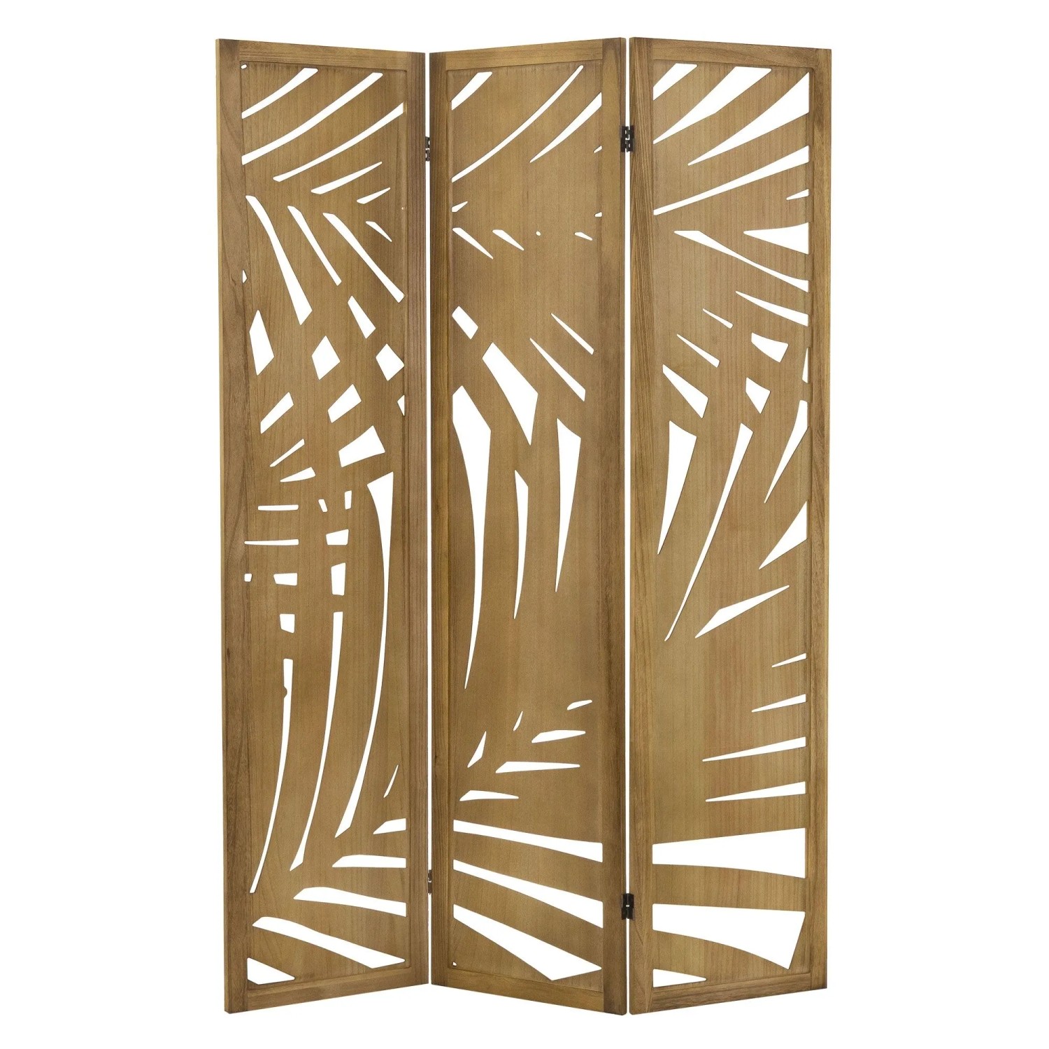ML-Design Paravent 3-Teilig Sapporo Natur Raumteiler 170x121 cm aus Paulownia-Holz