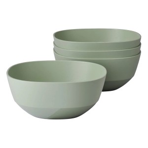 Mepal Silueta Schalen 750ml, 4er Set, Nordic Sage. Geschirr-Set, stapelbar, spülmaschinenfest.