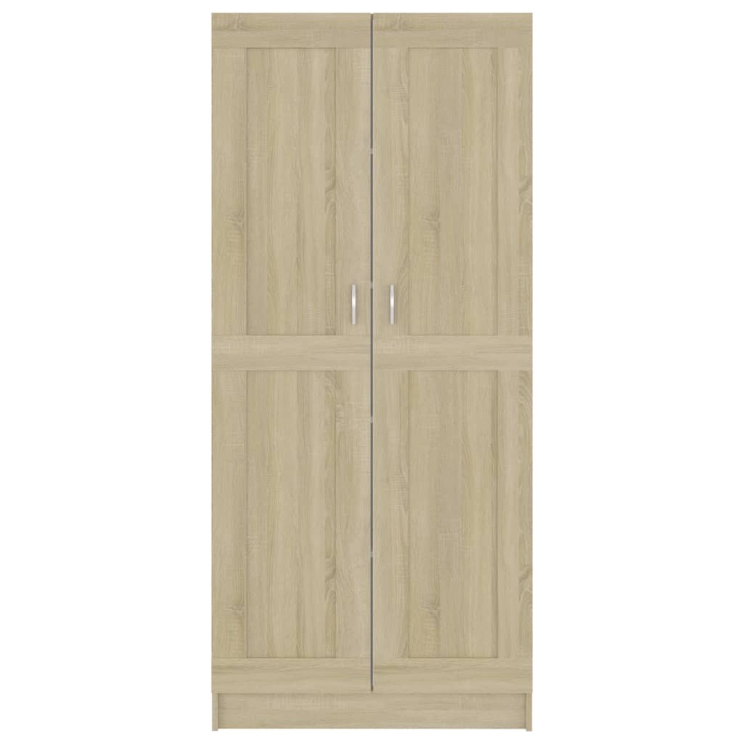 VidaXL Bücherschrank Sonoma-Eiche, Holzwerkstoff, mit zwei Türen. Ideal als Wandregal.